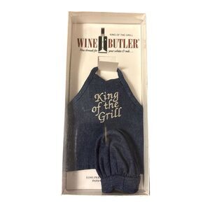 Wine Butler Fine Threads For Your Whites And Reds King Of The Grill Apron & Hat